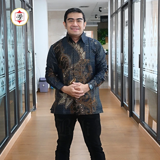Batik Bali Lestari Batik Pria Lengan Panjang Katun Prada - KP03 (FL04)