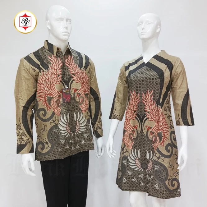 Kemeja Lengan Panjang Batik Bali Lestari dan Midi Dress Batik Bali Lestari (ZO12/ZO13)